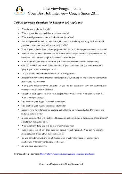 Recruiter interview questions. Things To Know About Recruiter interview questions. 